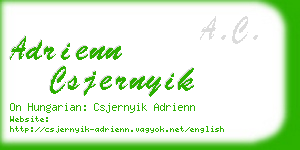 adrienn csjernyik business card